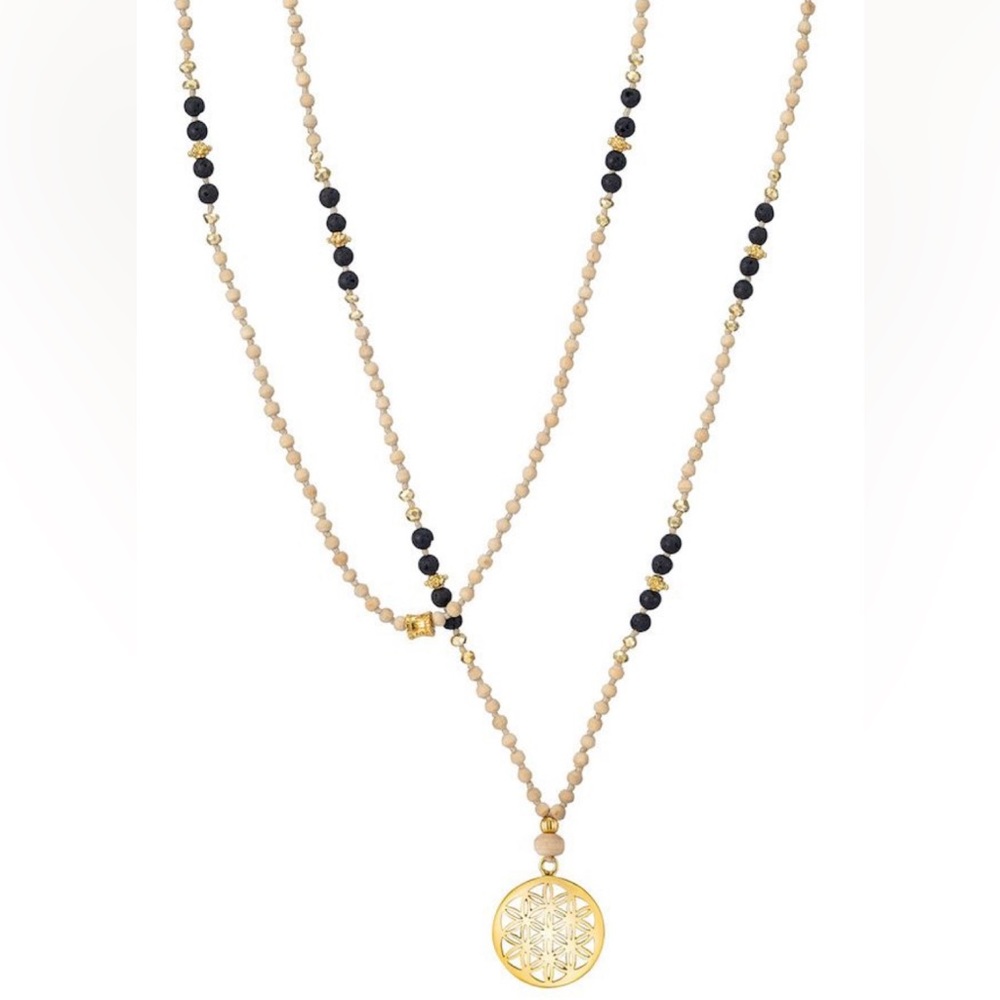 SHIVALOKA Prosperity & Protection Tulsi Tree of Life Mala Necklace
